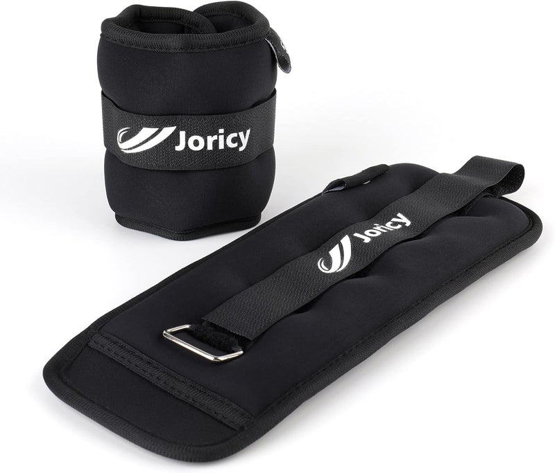 JORICY Ankle Weights A Pair of 1/2/3/4/6/8/10/12/20 LBS Wrist Leg Arm Weights for Women Men with Adjustable Straps, Strength weighted for Physical Therapy Running Walking Fitness Gym Workout - Image 1